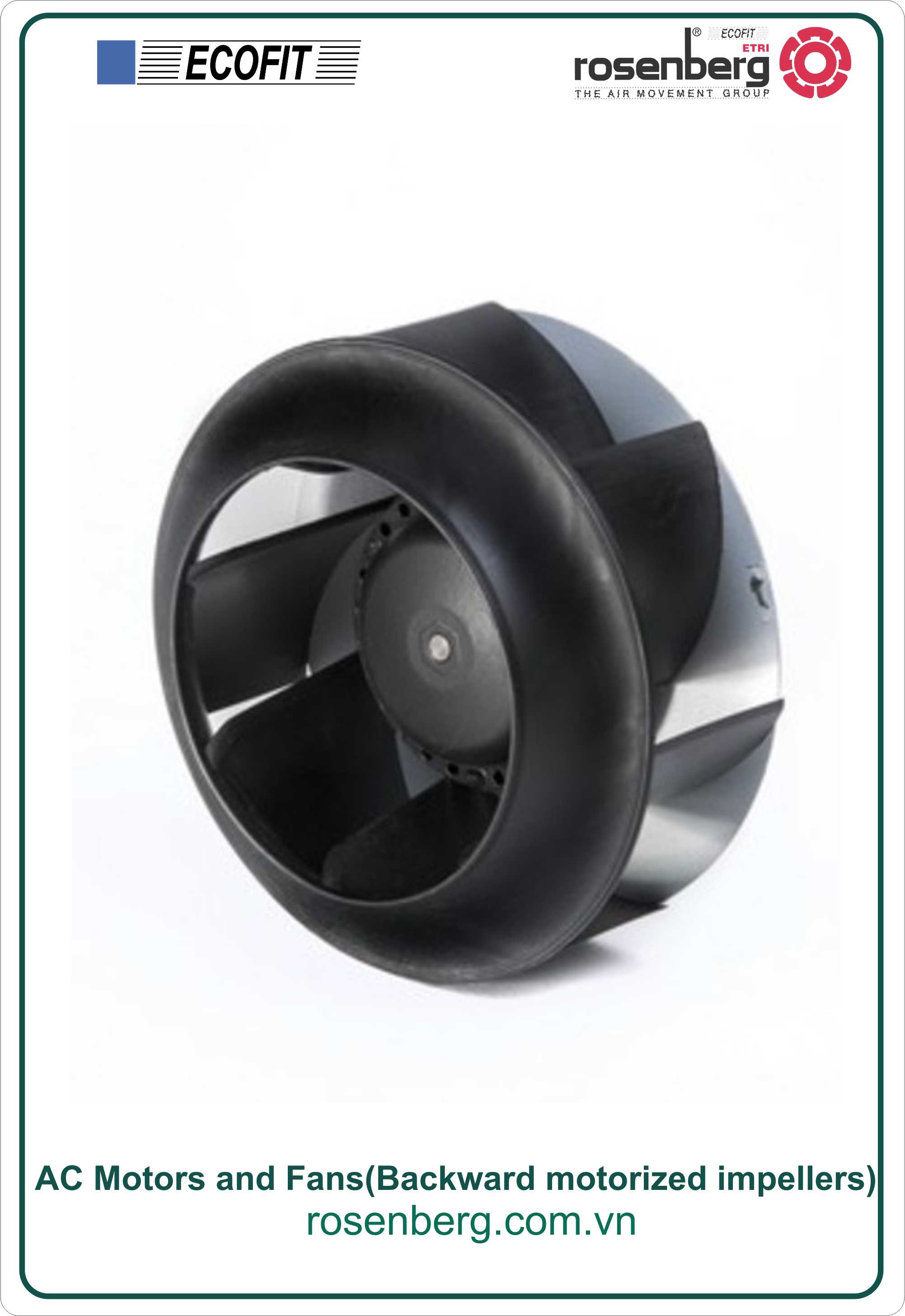 Backward motorized impellers Backward motorized impellers