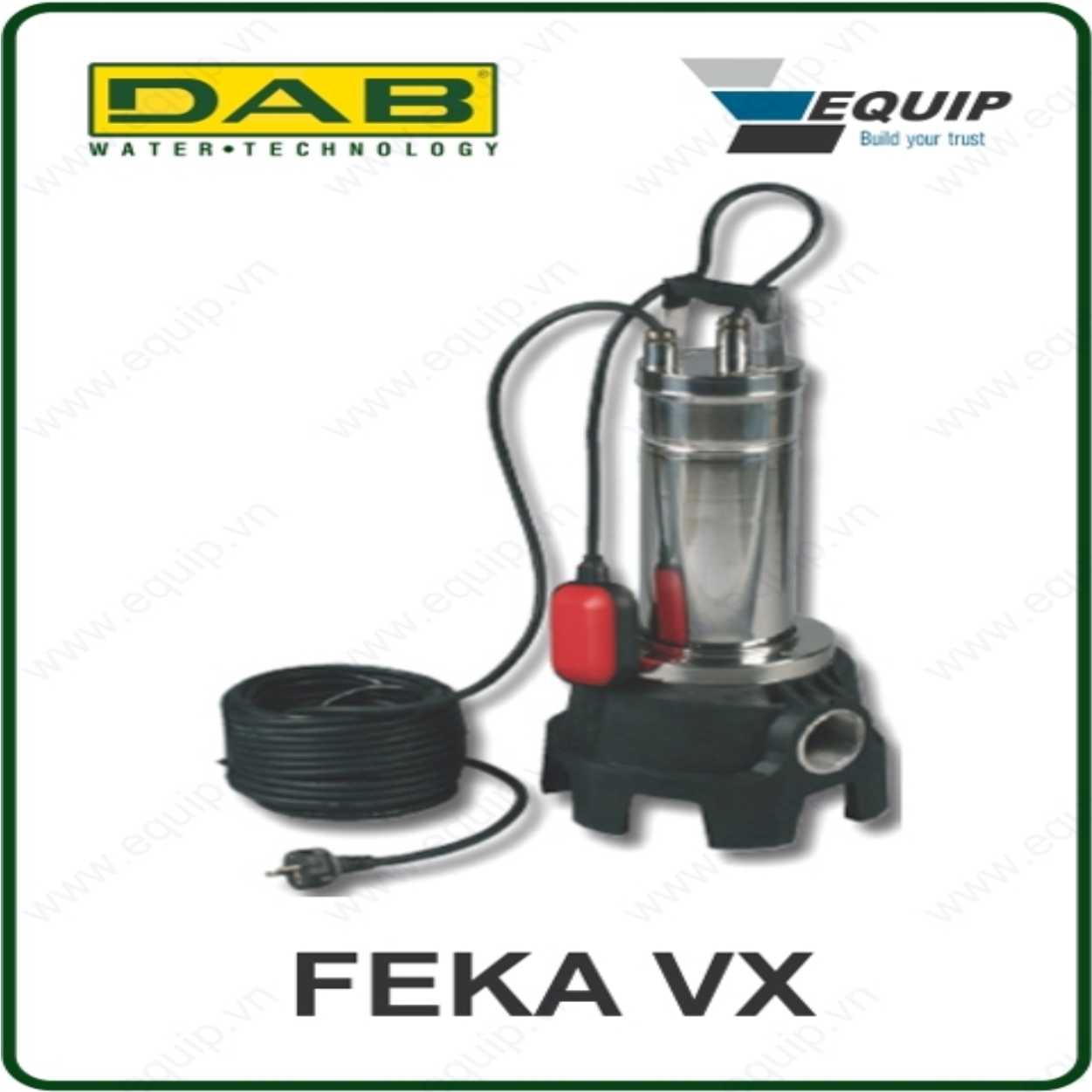 Submersible centrifugal pump for waste water